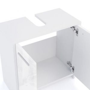 Image de Meuble sous-lavabo "Kiko" Blanc brillant Vicco