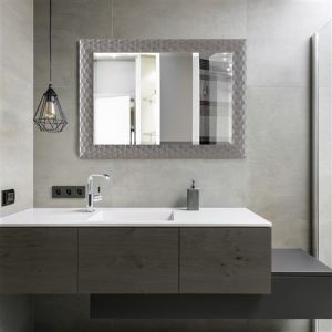 Miroir mural Ocre rectangulaire 84 x 64 cm argenté
