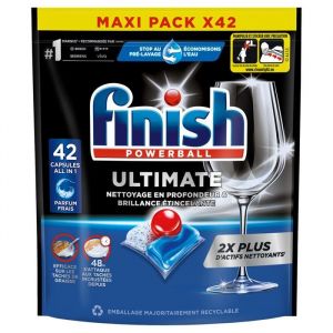 Finish Ultimate Pastilles Lave-Vaisselle All in One- Parfum Frais - 42 Tablettes Lave-Vaisselle