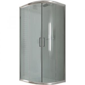 Parois cabine de douche demi-circulaire coulissante verre transparent h 185 mod. Alabama 90x90 cm