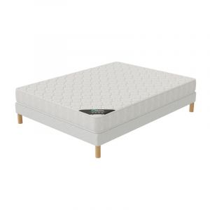 Confort+ |Ensemble 140x190 Sommier + Matelas Hauteur 17cm