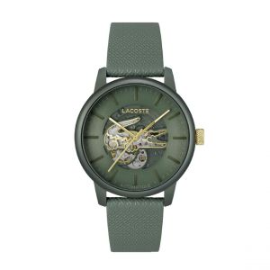 Lacoste Montre Homme .12.12 Automatique - 2011384 Bracelet Cuir Vert