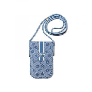 Guess Sac Smartphone 4G Stripes - Couleur : Bleu - Modèle : Universel