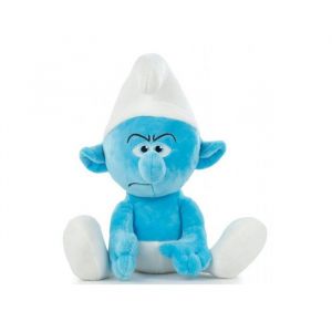 Peluche schtroumpf grognon 33 cm - set doudou enfant collection schtroumpf + 1 carte tigre