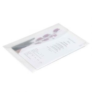 Rapesco Pqt de 5 Pochettes Porte-Document à Pression A4 Incolore