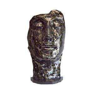 Image de Statue visage mosa&iuml;que m&eacute;tal reflet H.108