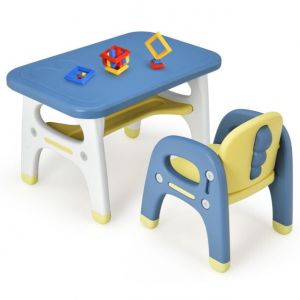 Ensemble table et chaise Coast - enfants de 1 à 5 ans - bleu/jaune/blanc