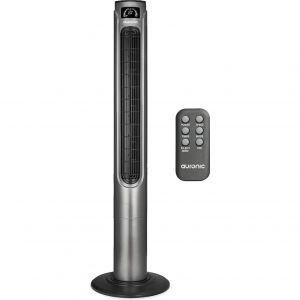 Auronic Tower Fan - Ventilateur sur pied télécommandé - Minuterie - 55W - 45dB - 118cm - Gris foncé
