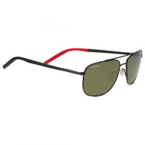 Serengeti Tellaro Shiny Black Red Polarized 555nm