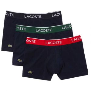 Image de Lacoste Lot De 3 Boxers Courts Casual Marine Avec Ceinture Contrastée Taille XXL Bleu Marine/vert/rouge/bleu Marine