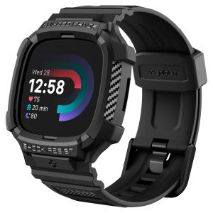 Spigen Rugged Armor Pro Case Fitbit Versa 4 / Sense 2 - Noir