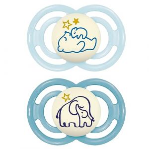 Mam Perfect Night Schnuller Silikon Blau 16m+