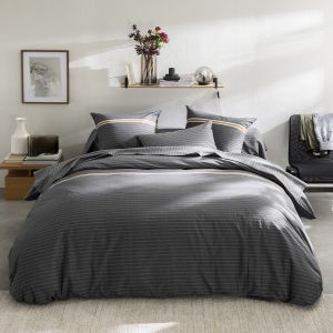 Origin Parure de lit imprim&eacute;e en lyocelle gris 200x200