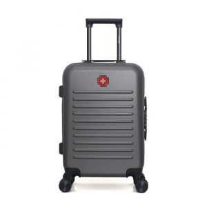Swiss kopper - valise cabine wil 55 cm 4 roues - gris fonce