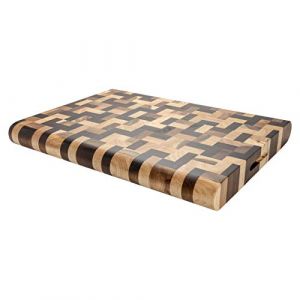 Rockingham Forge Planche à découper en bois extra épaisse 40x30x3,8 cm – Pour la cuisine, la préparation & le service de fromage, pain & charcuteri – Planche à grain fin d'acacia et de bois d'hévéa