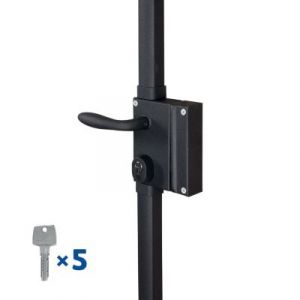 BRICARD Serrure en applique multipoints A2P* Astral 74255C, d&eacute;brayable, anthracite, sens droit, fournie avec 5 cl&eacute;s