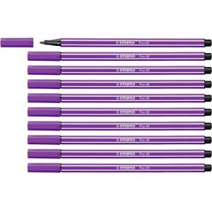 Stabilo Feutre dessin Pen 68 - Lot x 10 feutres de coloriage pointe moyenne - Lilas (68/58)