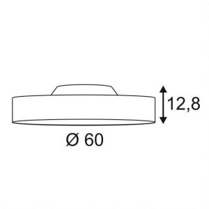 Image de SLV 135124 Plafonnier LED EEC: LED (A++ - E) 40 W gris-argent gris-argent