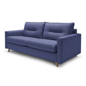 Image de Bobochic Canapé droit convertible SINKI Bleu Marine