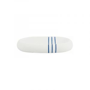 MSV Porte savon en polyresine modele PACCO - Blanc et bleu
