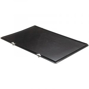 Certeo Couvercle verrouillable - pour L x l 600 x 400 mm - noir, lot de 5 - Coloris: Noir