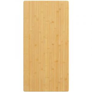 VidaXL Plateau de Table, de Bureau, Table à Manger 50x100x2,5 cm bambou - Brun
