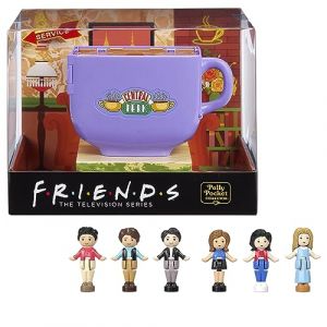 Image de Polly Pocket Coffret Exclusif Friends Forme Tasse À Café Central Perk, Avec 6 Poupées, 9 Accessoires Et 3 Lieux Emblématiques, À Collectionner, Jouet Adulte, A Partir De 14 Ans, HKV74, Taille unique