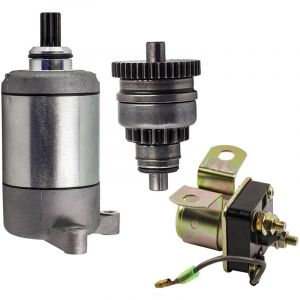 Starter Drive et Relay Solenoid compatible pour POLARIS ATV compatible pour SPORTSMAN 500 1996-2002 démarreur