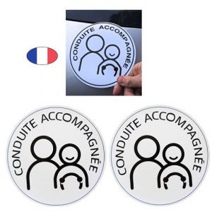 Lot 2 Disques CA conduite accompagnée - magnétique - Fabriqué en France