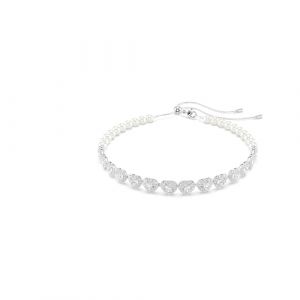 Swarovski Choker Tennis Ariana Grande x, Tailles variées, Cœur, Blanc, Métal rhodié, Taille unique