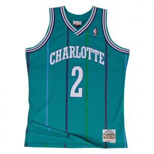 Mitchell & ness Maillot Charlotte Hornets Swingman Larry Johnson #2