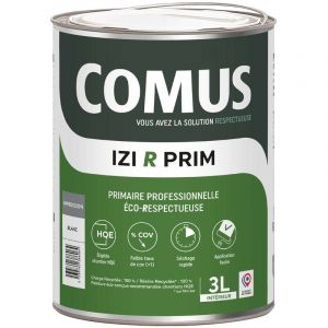 Comus Izi r prim 3L - Primaire en phase aqueuse &eacute;co-respectueuse &agrave; base de 50% de mati&egrave;res recycl&eacute;es blanc