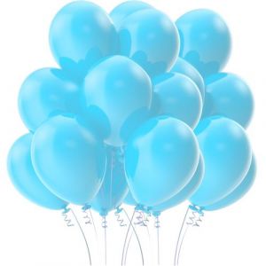 Ballon de Baudruche couleur - Lot de 100 Ballons 26cm en Latex 100% BIODÉGRADABLES - Idéal pour évènement MarBleu Clair