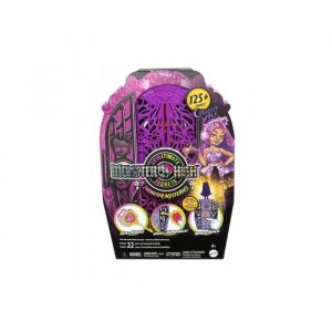 Monster high - coffret monstrueux secrets clawdeen wolf - poupee casier dressing accessoires mode - set jouet fille et carte