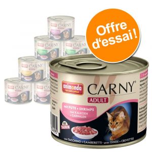Animonda Carny Croquettes Mix2, Nourriture humide pour Chat Adulte, Mélanger 1 de 4 variétés, 12 x 200 g
