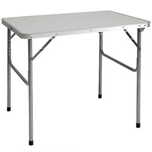 Image de Amanka Table de Camping Pique-Nique Foire aux puces 80x60x70cm en Acier 3Kg Pliant Format Mallette Gris Clair