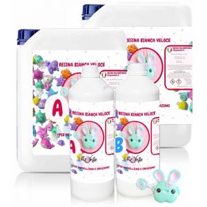 Resin Pro - 500gr iWhite Résine Polyuréthane blanche pour coulure/Moulage – Bi composants A + B pour modélisme et loisirs créatifs.