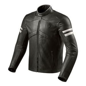 Image de Rev it Blouson cuir Revit Prometheus rouge/gris clair - 46