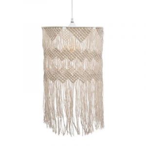 Image de Lampe Suspension Macramé "Ritual" 48cm Naturel Prix