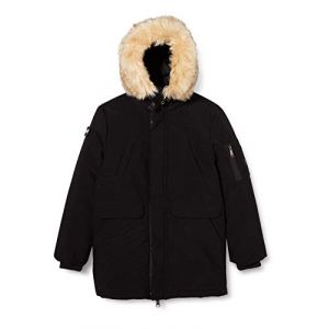 Schott Nyc JKTDIPTONB Jacket, Black, 8 Boys