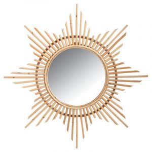 Image de Aubry Gaspard Miroir en rotin Etoile