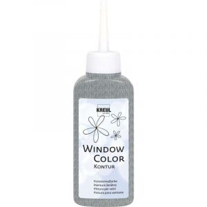 C.Kreul 42773 - Window Color peinture de contour, argent 80 ml, pour une meilleure d&eacute;limitation des motifs, pour les surfaces lisses comme le verre, les miroirs et les carreaux
