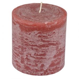 Homéa, Bougie Pilier D10 x H10 cm Rustique Coloris Rose