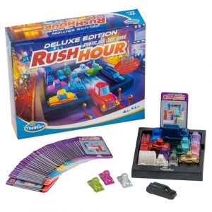 Thinkfun Rush Hour Deluxe - Jeu de logique - Casse-tête - 120 défis - 5 Niveaux - Embouteillage -1 Joueur ou Plus dès 8 Ans - Ravensburger - 76617 - Multilingue (Français Inclus)