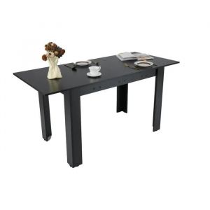 Costway Table &Agrave; Manger Extensible Moderne Avec Plateau Ajustable, Pieds En Forme De L, Pour Cuisine, Salle &Agrave; Manger