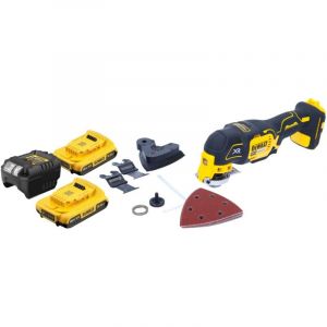 Dewalt Dcs 355 D2 Oscillateur sans fil Multitool 18 v Brushless + 2x batterie 2,0 Ah + chargeur + accessoires