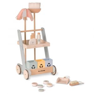 Kit de nettoyage en bois naturel multicolore pour enfants