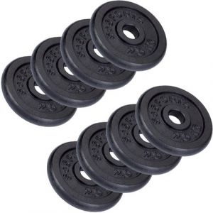 ScSPORTS Set de Disques de Poids - 20 kg, Plaques 8 x 2,5 kg, 30/31 mm, en Fonte