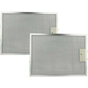 Vhbw 2x Filtre anti-graisse compatible avec Electrolux EFT 60200 K 94212244401 hotte de cuisine - 38 x 28,3 x 0,9 cm, m&eacute;tal