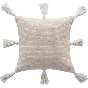 Douceur d'Intérieur, Housse de Coussin (40 x 40 cm) INES, Coton/Polyester Uni